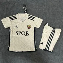 Kids kit 23-24 AS Roma Away Thailand Quality