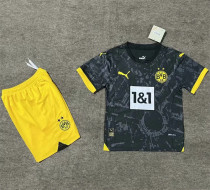 Kids kit 23-24 Borussia Dortmund Away Thailand Quality