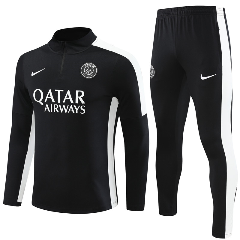 2324 Paris SaintGermain (black) Adult Sweater tracksuit set Soccer Jersey