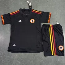 Kids kit 23-24 AS Roma Third Away Thailand Quality
