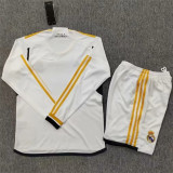 Long sleeve Kids kit 23-24 Real Madrid home Thailand Quality