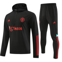 23-24 Manchester United (black) Sweater and Hat Set Training Jersey Thai Quality