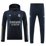 23-24 Real Madrid (sapphire blue) Sweater and Hat Set Training Jersey Thai Quality