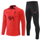22-23 Liverpool (orange red) Adult Sweater tracksuit set