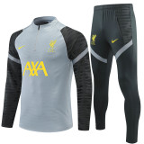 Player Version 21-22 Liverpool (light gray) Adult Sweater tracksuit set