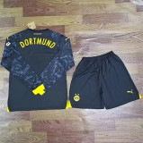 Long sleeve 23-24 Borussia Dortmund Away Set.Jersey & Short High Quality