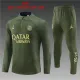 Player Version Young 23-24 Paris Saint-Germain (army green) Sweater tracksuit set