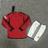 Long sleeve Kids kit 23-24 Manchester United home Thailand Quality