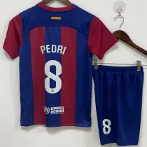Kids kit 23-24 FC Barcelona home (PEDRI  8#) Thailand Quality