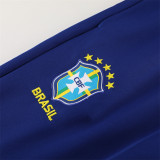23-24 Brazil (blue) Jacket Adult Sweater tracksuit set
