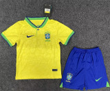 Kids kit 2022 Brazil home (NEYMAR JR 10#) Thailand Quality