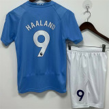 Kids kit 23-24 Manchester City home (HAALAND 9#) Thailand Quality