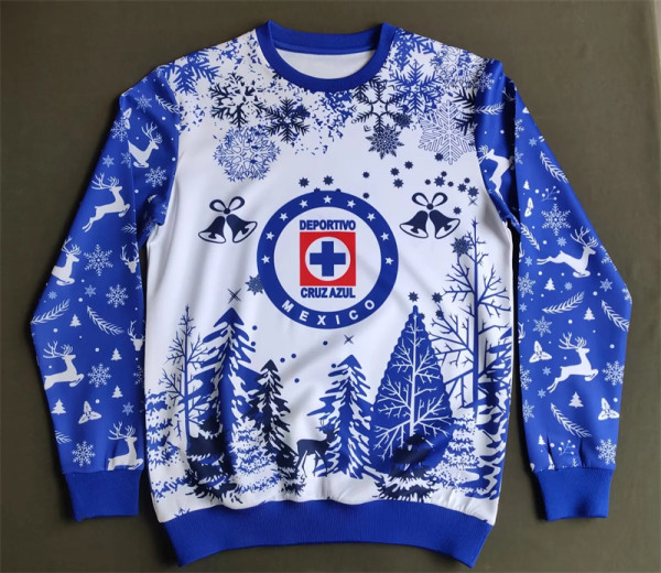 23-24 Cruz Azul (Christmas) Fleece Adult Sweater tracksuit
