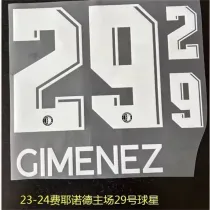 2023 Feyenoord Rotterdam  ：GIMENEZ  29#