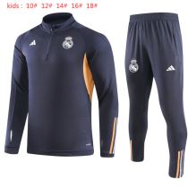 Young 23-24 Real Madrid (Upper cyan) Sweater tracksuit set