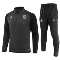 23-24 Real Madrid (dark gray) Adult Sweater tracksuit set