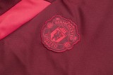 23-24 Manchester United (bordeaux) Adult Sweater tracksuit set
