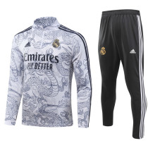 23-24 Real Madrid (cyan) Adult Sweater tracksuit set