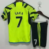 Kids kit 23-24 Arsenal Away (SAKA 7#) Thailand Quality
