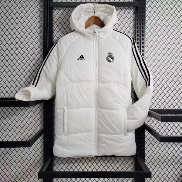 23-24 Real Madrid (white) cotton-padded clothes Soccer Jacket