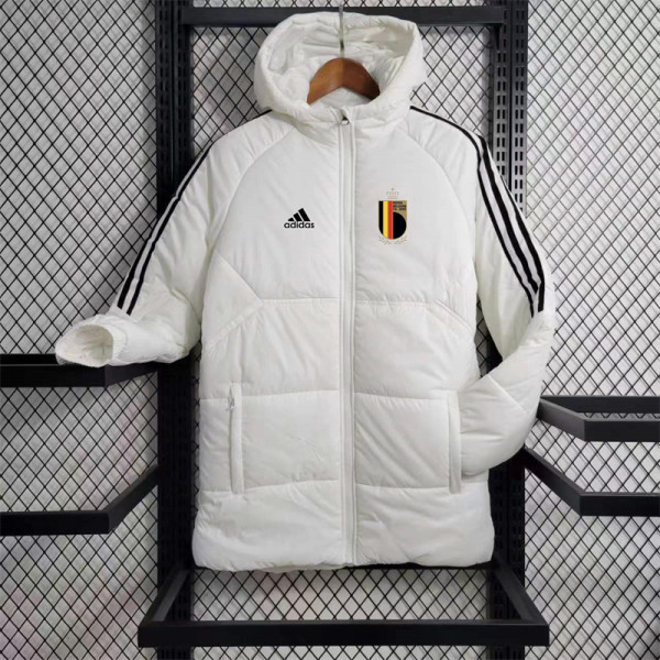 2023 Belgium (white) cotton-padded clothes Soccer Jacket