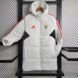 23-24 SL Benfica (white) cotton-padded clothes Soccer Jacket
