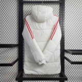 23-24 Adidas (white) cotton-padded clothes Soccer Jacket