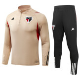 23-24 Sao Paulo (khaki) Adult Soccer Jacket Training Suit