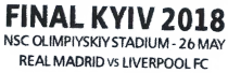 Real Madrid  2018 Real Madrid vs Liverpool Chest Script
