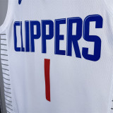 洛杉矶快船队 LA Clippers Paul George 23 Season Clippers Home White No.1 Harden