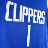 洛杉矶快船队 LA Clippers Paul George 23 Season Clippers away game Blue No.1 Harden