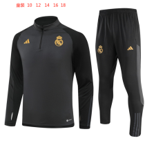 Young 23-24 Real Madrid (dark gray) Sweater tracksuit set