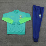 23-24 Brazil (light green)Jacket Adult Sweater tracksuit set