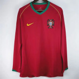 Long sleeve 2006 Portugal home Retro Jersey Thailand Quality