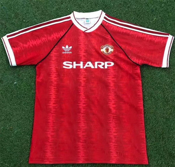 91-92 Manchester United home Retro Jersey Thailand Quality