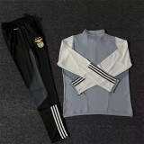 23-24 SL Benfica (grey) Adult Sweater tracksuit set Training Suit