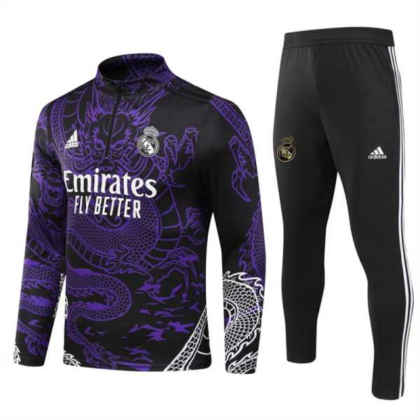 23-24 Real Madrid (purple) Adult Sweater tracksuit set