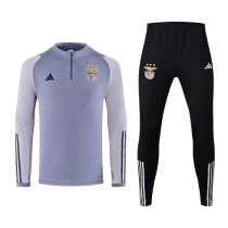 23-24 SL Benfica (grey) Adult Sweater tracksuit set Training Suit
