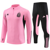 2023 Argentina (pink) Adult Sweater tracksuit set Training Suit