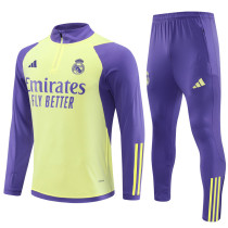 23-24 Real Madrid (Light yellow) Adult Sweater tracksuit set
