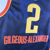 24 雷霆 Oklahoma City Thunder City Edition：2#  GILGEOUS-ALEXANDER