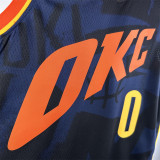 24 雷霆 Oklahoma City Thunder City Edition：00# YOUR NAME