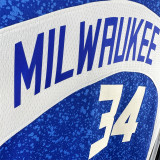 24 雄鹿队 Milwaukee Bucks City Edition:ANTETOKOUNMPO 34#