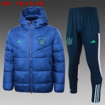 23-24 Ajax (Colorful Blue) Cotton-padded clothes Soccer Jacket