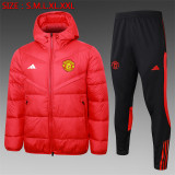 23-24 Manchester United (Colorful Blue) Cotton-padded clothes Soccer Jacket