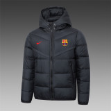 23-24 Barcelona (black) Cotton-padded clothes Soccer Jacket