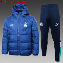 23-24 Marseille (Colorful Blue) Cotton-padded clothes Soccer Jacket