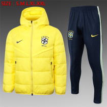 23-24 Brazil (yellow) Cotton-padded clothes Soccer Jacket