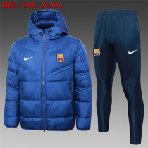 23-24 Barcelona (Colorful Blue) Cotton-padded clothes Soccer Jacket
