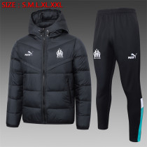 23-24 Marseille (black) Cotton-padded clothes Soccer Jacket